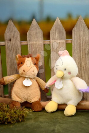 Plyšové a textilní hračky - Plyšové zvířátko se zvukem The Farm Doudou with Sound Box Doudou et Compagnie - 35