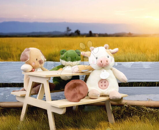 Plyšové a textilní hračky - Plyšové zvířátko se zvukem The Farm Doudou with Sound Box Doudou et Compagnie - 36