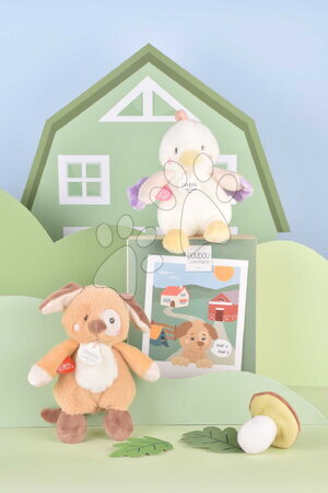Plyšové a textilní hračky - Plyšové zvířátko se zvukem The Farm Doudou with Sound Box Doudou et Compagnie - 43