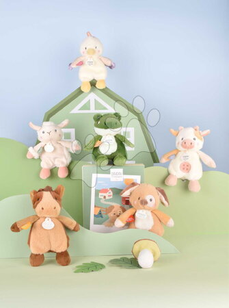 Plyšové a textilní hračky - Plyšové zvířátko se zvukem The Farm Doudou with Sound Box Doudou et Compagnie - 6