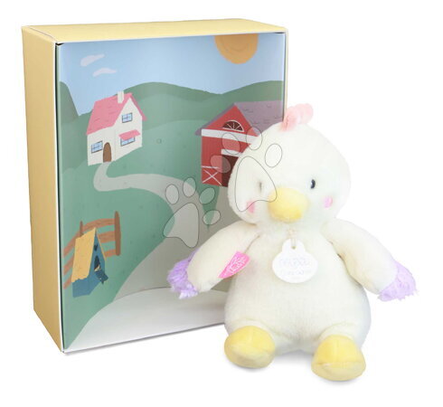 Plyšové a textilní hračky - Plyšové zvířátko se zvukem The Farm Doudou with Sound Box Doudou et Compagnie - 15