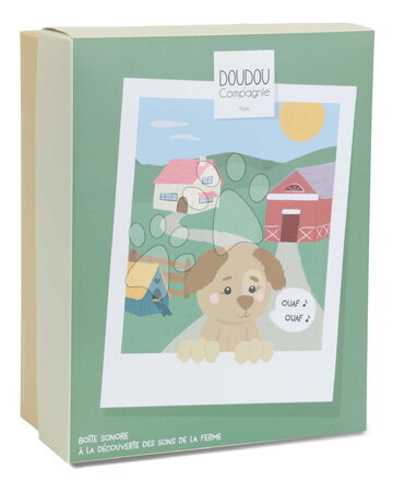Plyšové a textilní hračky - Plyšové zvířátko se zvukem The Farm Doudou with Sound Box Doudou et Compagnie - 21