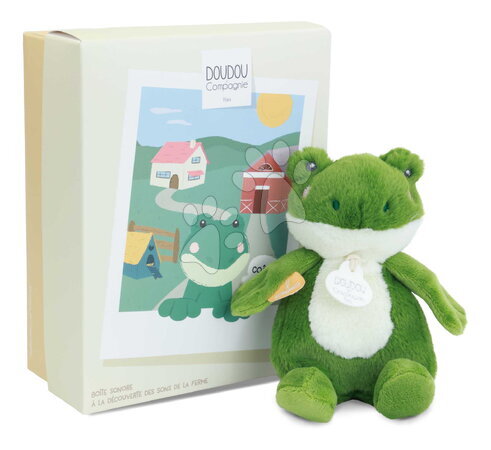 Plyšové a textilní hračky - Plyšové zvířátko se zvukem The Farm Doudou with Sound Box Doudou et Compagnie - 24