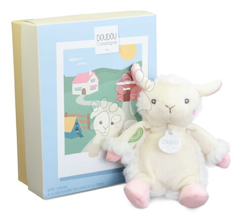 Plyšové a textilní hračky - Plyšové zvířátko se zvukem The Farm Doudou with Sound Box Doudou et Compagnie - 32