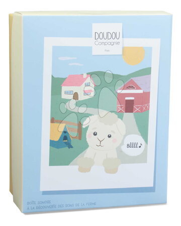 Plyšové a textilní hračky - Plyšové zvířátko se zvukem The Farm Doudou with Sound Box Doudou et Compagnie - 33