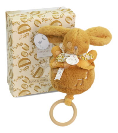 Igračke za krevetić - Plišani zeko s melodijom Lapin Doudou Music Box Ochre Doudou et Compagnie_1