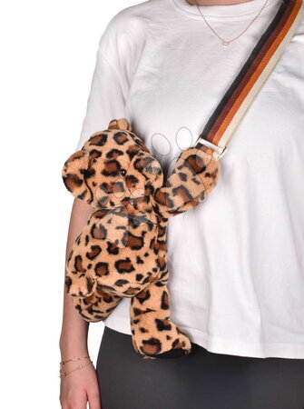 Plyšové a textilní hračky - Plyšový crossbody vak medvídek Bag Leopard Teddy Bear Doudou et Compagnie - 3