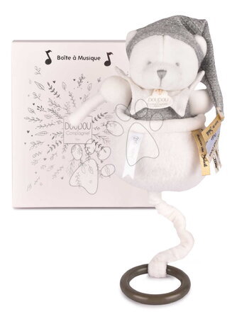 Igračke za krevetić - Plišani medvjedić s melodijom Doudou 25 Years Music Box Grey Doudou et Compagnie_1
