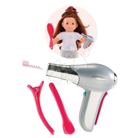 Játékbaba kiegészítők - Hajszárító hajcsatokkal Blow Dry Ma Corolle