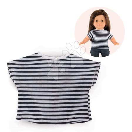 Oblečení pro panenky - Oblečení Striped T-shirt Navy Blue Ma Corolle - 1