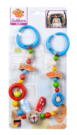 Spielzeuge über das Kinderbett - Holzkette Baby Pram Chain Eichhorn_1