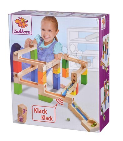 Dřevěné stavebnice Eichhorn - Dřevěná stavebnice labyrint Large Marble Run Construction Set Eichhorn - 6