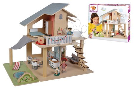 Drewniane domki dla lalek - Drewniany domek dla lalek Doll´s House with Furnitures Eichhorn  - 6