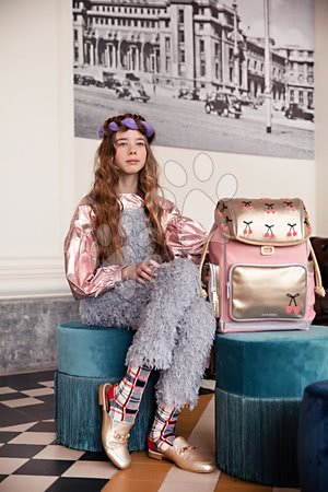 Genți și ghiozdane școlare - Ghiozdan școlar mare Ergomaxx Cherry Pompon Jeune Premier - 2