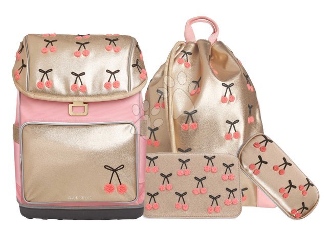Schulbedarf-Sets vom Hersteller Jeune Premier - Set Großer Schulranzen Ergomaxx Cherry Pompon – Jeune Premier