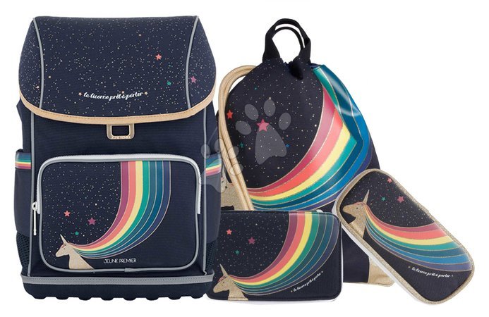 Schulbedarf-Sets vom Hersteller Jeune Premier - Set Großer Schulranzen Ergomaxx Unicorn Gold Jeune Premier