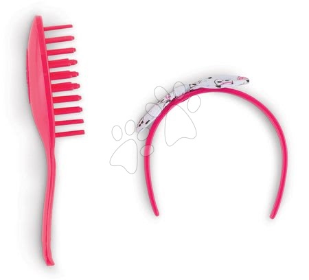 Doplňky pro panenky - Čelenka s hřebenem Hair Brush Set Pink Ma Corolle - 3