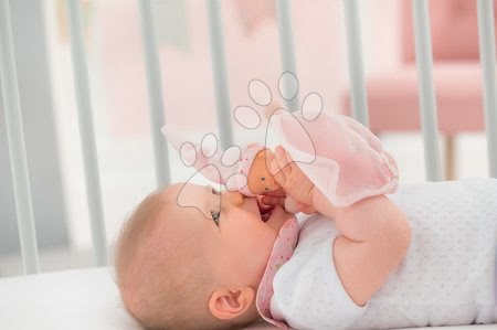 Igrače dojenčki od 0. meseca - Dojenček Minirêve Mon Doudou Corolle Cotton Flower z modrimi očkami 16 cm od 0 mes_1