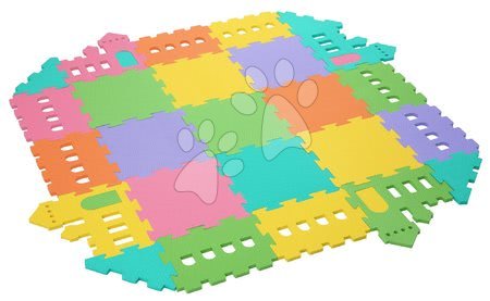 Szőnyeg puzzle babáknak - Habszivacs játszószőnyeg Vár Lee Chyun kerítéssel táskában 25 darab 32*32*1,3 cm 0 hó-tól