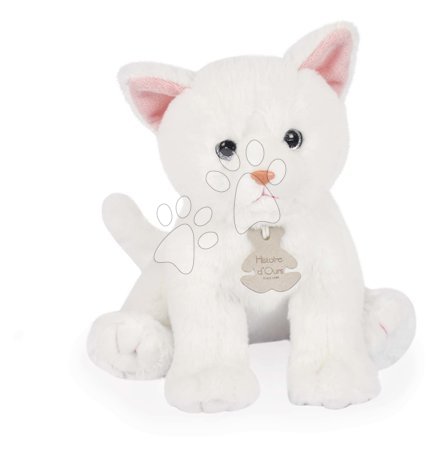 Plüssjátékok - Plüss cica Baby Cat White Histoire d’ Ours