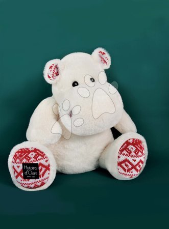 Jucării de pluș și textile - Hipopotam de pluș Christmas White Hippo Cocooning Histoire d’ Ours_1