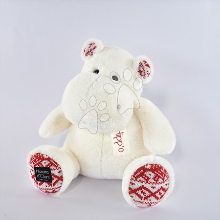 Pluszowe zwierzątka - Pluszowy hipopotam Christmas White Hippo Cocooning Histoire d’ Ours - 2