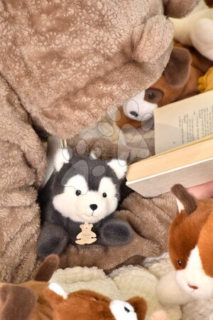 Plyšové zvieratká - Plyšový vlk s ťažkým bruškom P'tit Relax Wolf Histoire d’ Ours - 2
