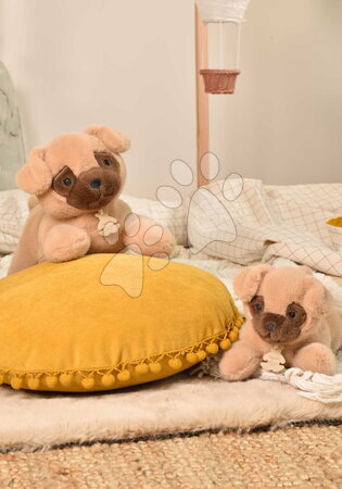 Plyšové zvieratká - Plyšový psík s ťažkým bruškom P'tit Relax Beige Dog Histoire d’ Ours - 4