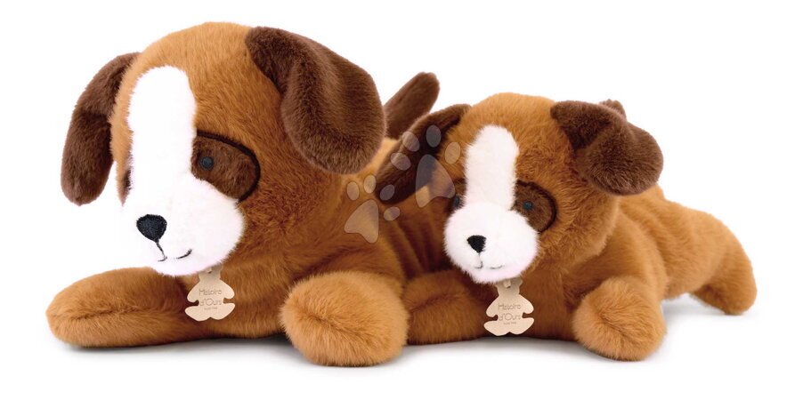 Plyšové zvieratká - Plyšový psík s ťažkým bruškom P'tit Relax Brown Dog Histoire d’ Ours - 2