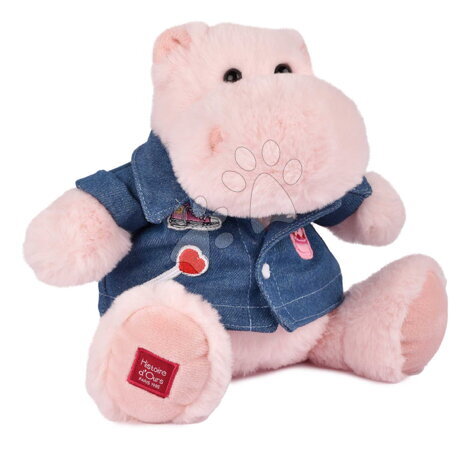 Plush animals | Page 7 - Plush hippo with a denim shirt Pink Mallow 1989 Hippo Histoire d’ Ours_1