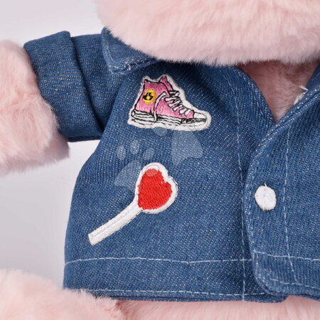 Plyšové a textilní hračky - Plyšový hrošík s džínovou košilí Pink Mallow 1989 Hippo Histoire d’ Ours - 3