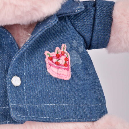 Plyšové a textilní hračky - Plyšový hrošík s džínovou košilí Pink Mallow 1989 Hippo Histoire d’ Ours - 4