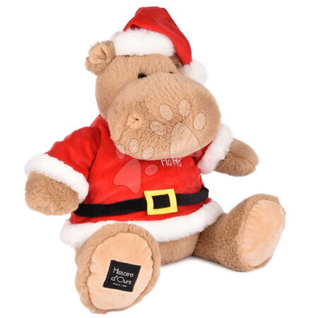 Plišaste živalce | Stran 3 - Plišasti nilski konjiček s božično kapo Kris Hug Hippo Histoire d’ Ours_1