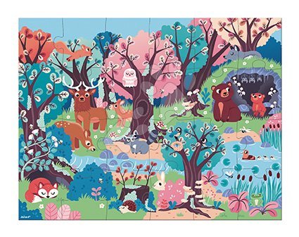  - Janod Magické puzzle Les s baterkou 24 ks xJ02653 - 2