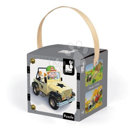 Dětské puzzle do 100 dílků - Puzzle Jankovo auto Janod - 3