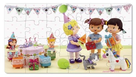 Detské puzzle do 100 dielov - Puzzle Júlia oslavuje narodeniny Janod - 1
