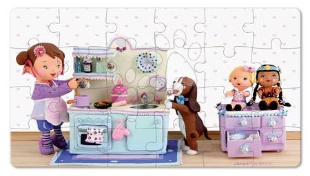 Dětské puzzle do 100 dílků - Puzzle Lola na čajová párty Janod - 1