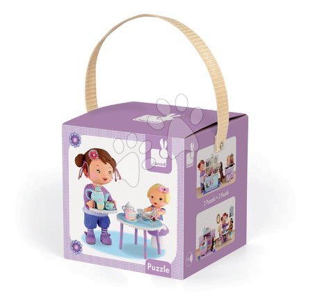 Dětské puzzle do 100 dílků - Puzzle Lola na čajová párty Janod - 3