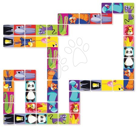Puzzle a společenské hry od výrobce Janod - Oboustranné domino Giant Jungle Janod