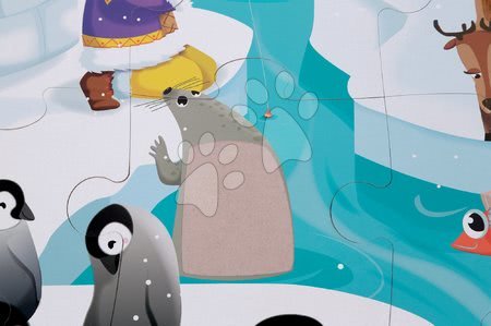Puzzle pre najmenších - Puzzle Tactile Život na ľade Janod - 2