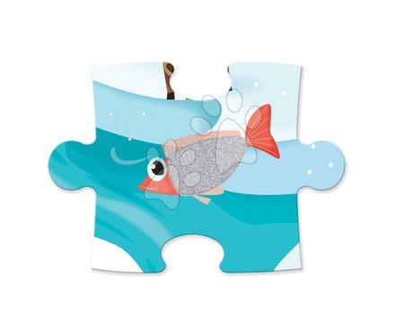 Puzzle pre najmenších - Puzzle Tactile Život na ľade Janod - 10