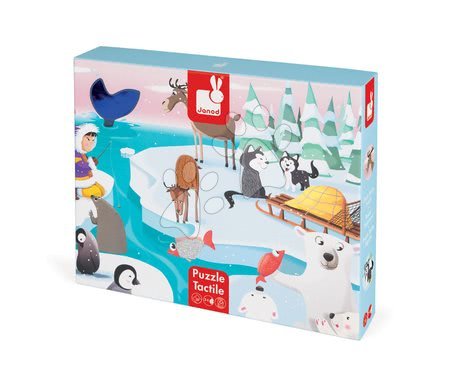 Puzzle pro nejmenší - Puzzle Tactile Život na ledě Janod_1