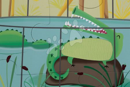 Puzzle pro nejmenší - Puzzle Tactile Den v zoologické zahradě Janod - 5