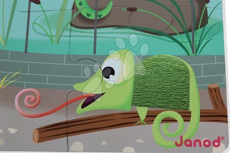 Puzzle pro nejmenší - Puzzle Tactile Den v zoologické zahradě Janod - 6