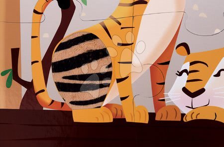 Puzzle pro nejmenší - Puzzle Tactile Den v zoologické zahradě Janod - 7