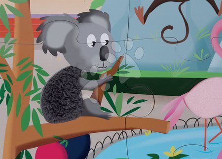 Puzzle pro nejmenší - Puzzle Tactile Den v zoologické zahradě Janod - 8