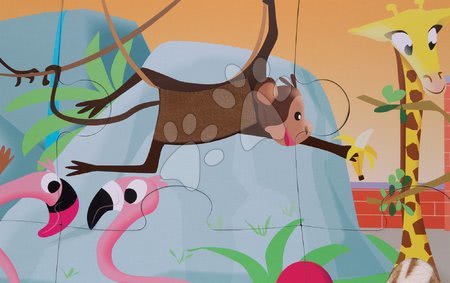 Puzzle pro nejmenší - Puzzle Tactile Den v zoologické zahradě Janod - 9