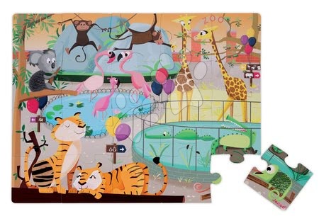 Puzzle pro nejmenší - Puzzle Tactile Den v zoologické zahradě Janod - 10
