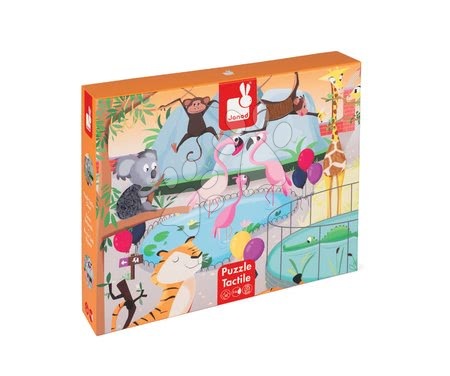 Puzzle pro nejmenší - Puzzle Tactile Den v zoologické zahradě Janod - 11