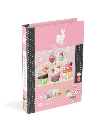 Magnetky pre deti - Magnetická kniha Cupcakes Magneti'Book Janod - 6